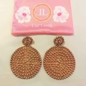 Lisi Lerch Gold Disc Statement Earrings